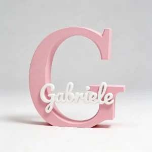 Letra Inicial Personalizada 3D Com Nome - Decoração Exclusiva