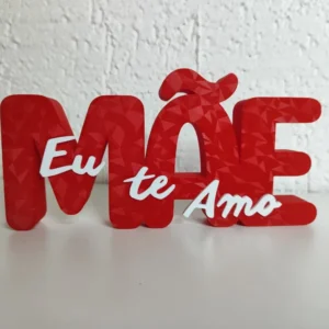 Letreiro Decorativo Mãe Eu Te Amo
